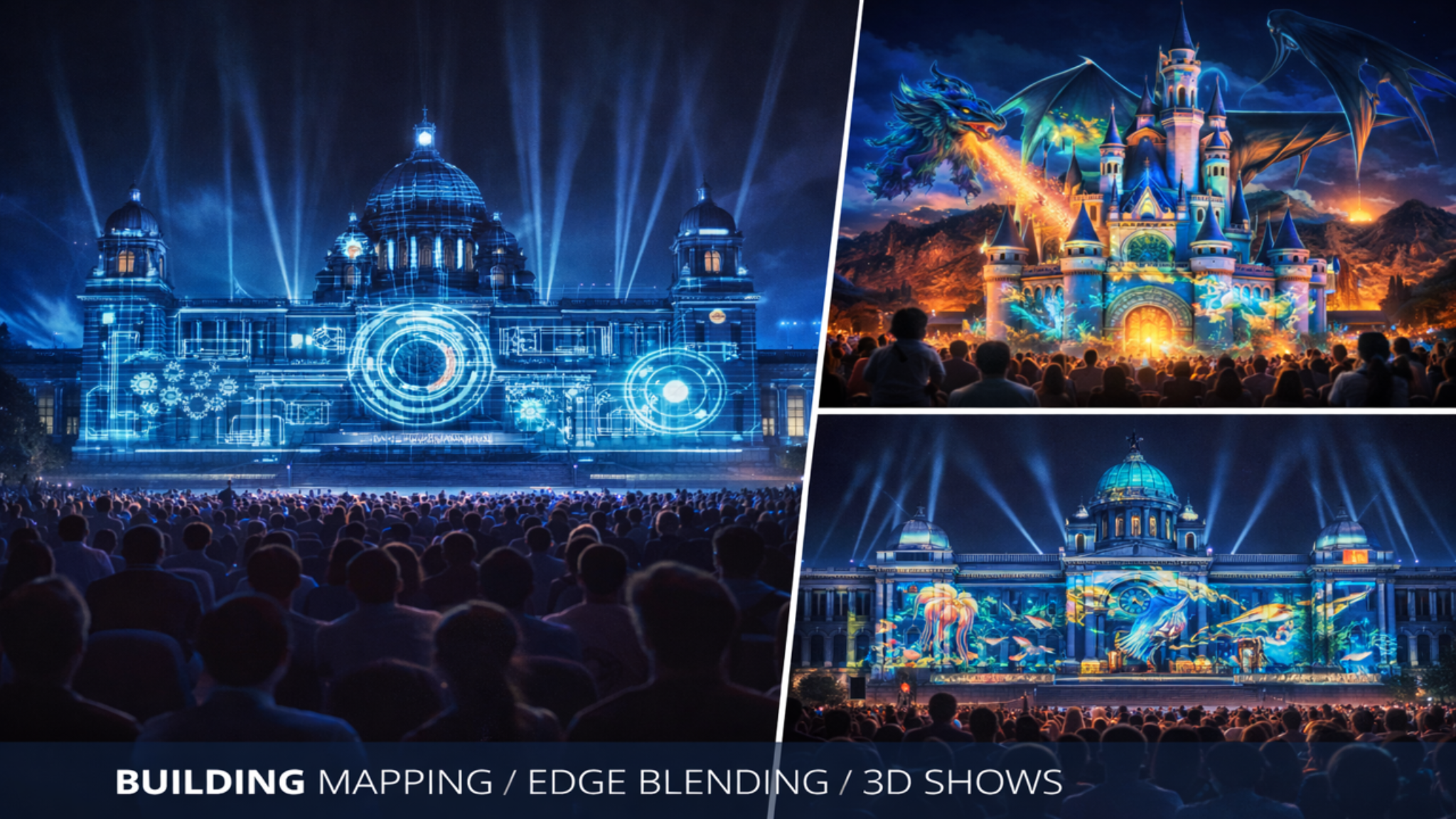 Building Mapping / Edge Blending / 3D Shows